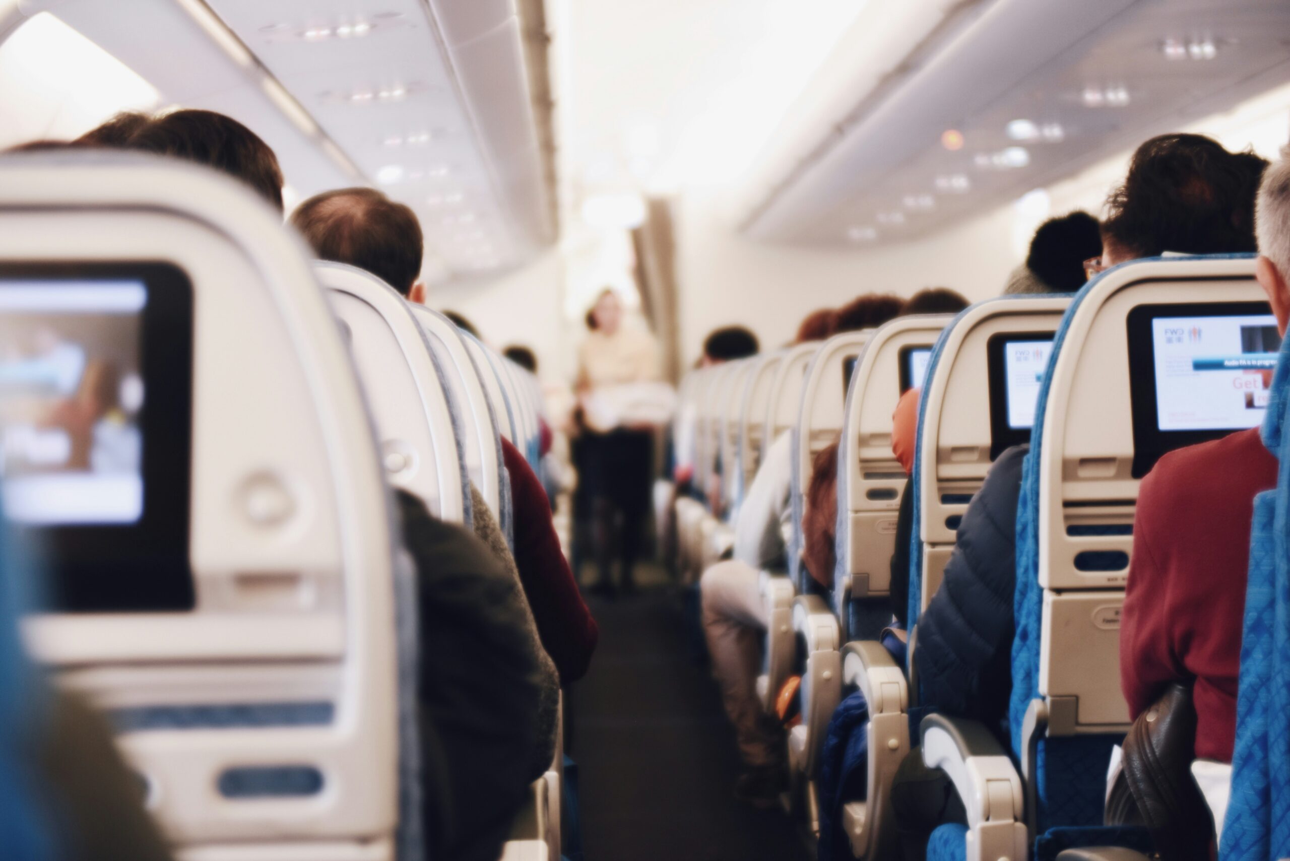 飛行機の機内