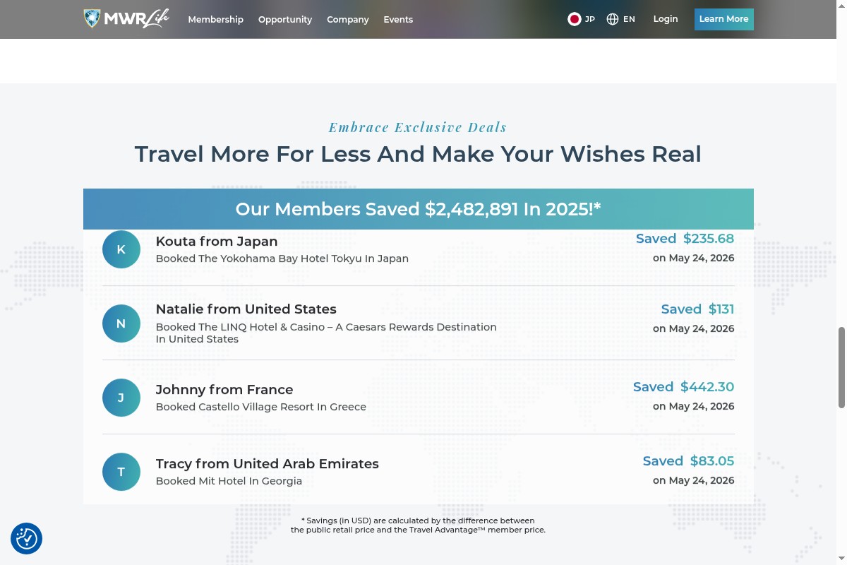 MWR Life節約フィード – 日本人会員KoutaがYokohama Bay Hotelで$235節約の記録